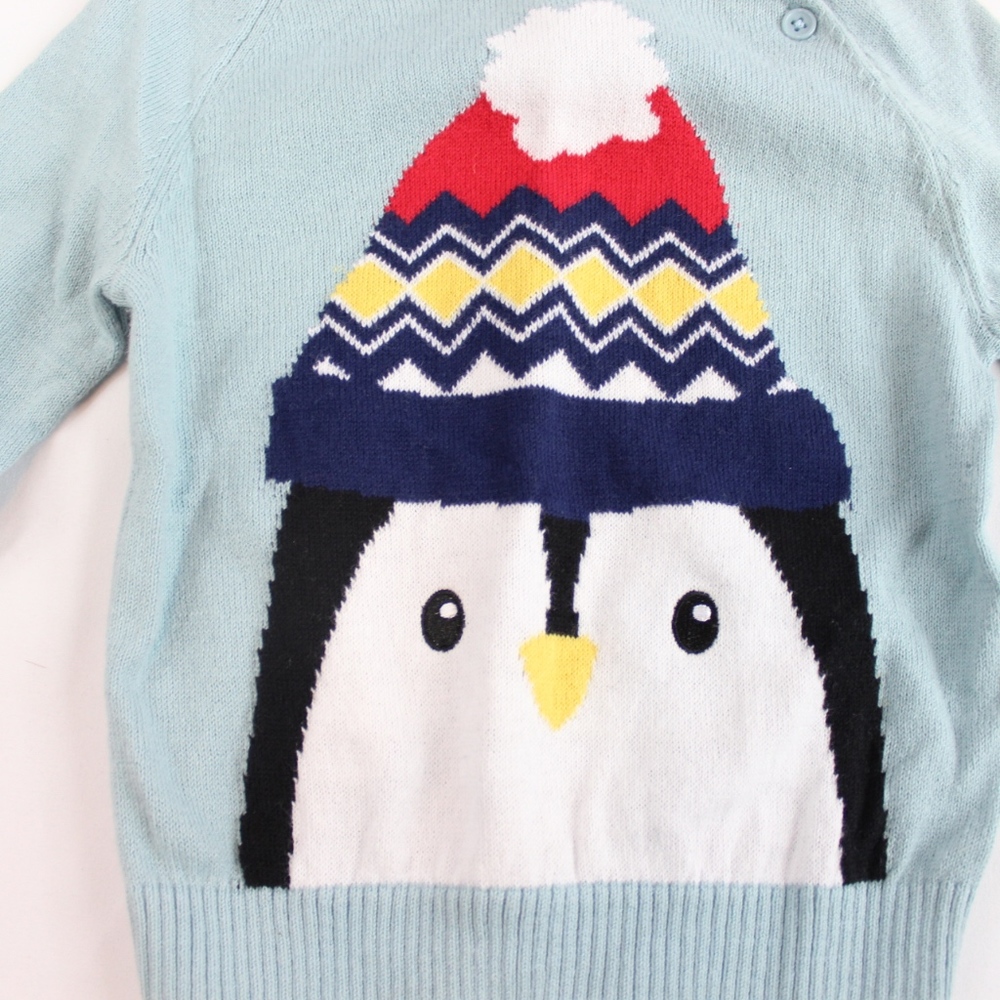 💚5/$25 Little Wonders Baby Winter Penguin Sweater - Picture 2 of 4